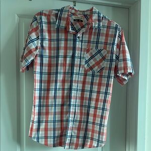 Magellan Outdoors Red and Blue Plaid Casual Shirt